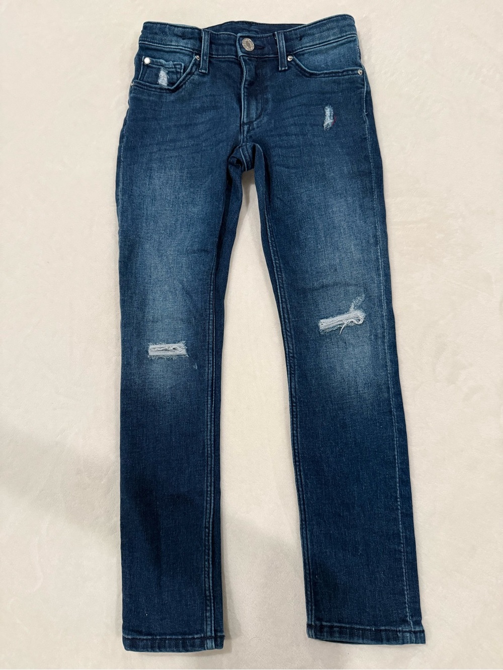 H&M Kids Dark Blue Distressed Slim Jeans